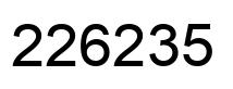 Number 226235 black image