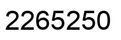 Number 2265250 black image