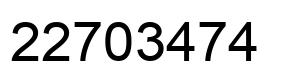 Number 22703474 black image