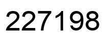 Number 227198 black image