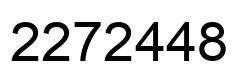 Number 2272448 black image