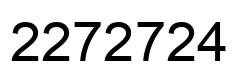 Number 2272724 black image