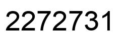 Number 2272731 black image