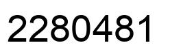 Number 2280481 black image