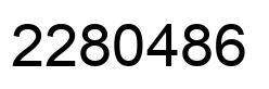 Number 2280486 black image