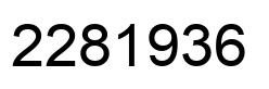 Number 2281936 black image