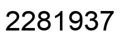 Number 2281937 black image