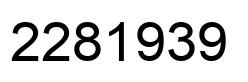 Number 2281939 black image