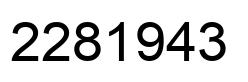 Number 2281943 black image