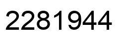 Number 2281944 black image