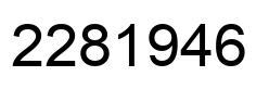 Number 2281946 black image