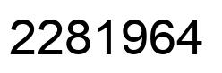 Number 2281964 black image