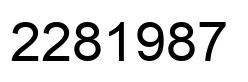 Number 2281987 black image