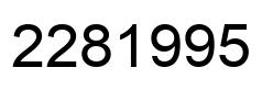 Number 2281995 black image