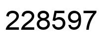 Number 228597 black image