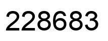 Number 228683 black image