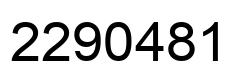 Number 2290481 black image