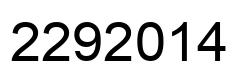 Number 2292014 black image