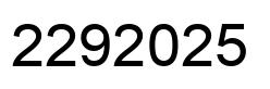 Número 2292025 imagen negro