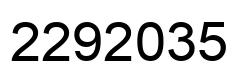 Number 2292035 black image