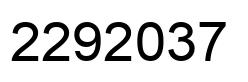 Number 2292037 black image