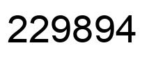 Number 229894 black image