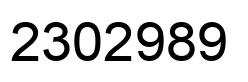 Number 2302989 black image