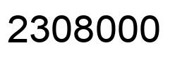 Number 2308000 black image