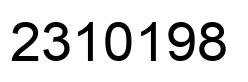 Number 2310198 black image