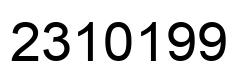 Number 2310199 black image