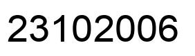 Number 23102006 black image