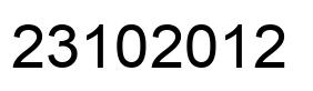 Number 23102012 black image