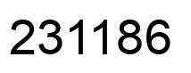 Number 231186 black image
