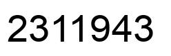 Number 2311943 black image