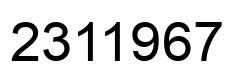Number 2311967 black image