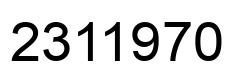Number 2311970 black image