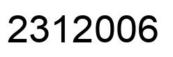 Number 2312006 black image