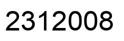 Number 2312008 black image