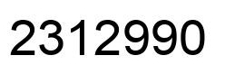 Number 2312990 black image