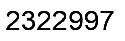 Número 2322997 imagen negro