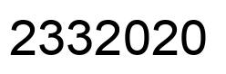 Número 2332020 imagen negro