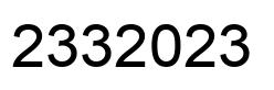Número 2332023 imagen negro