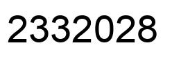Number 2332028 black image