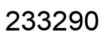 Número 233290 imagen negro