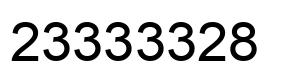 Number 23333328 black image