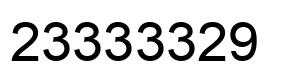 Number 23333329 black image