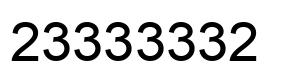 Number 23333332 black image