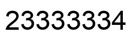 Number 23333334 black image
