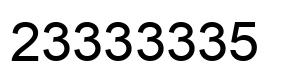 Number 23333335 black image