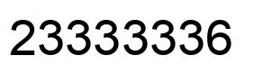 Number 23333336 black image